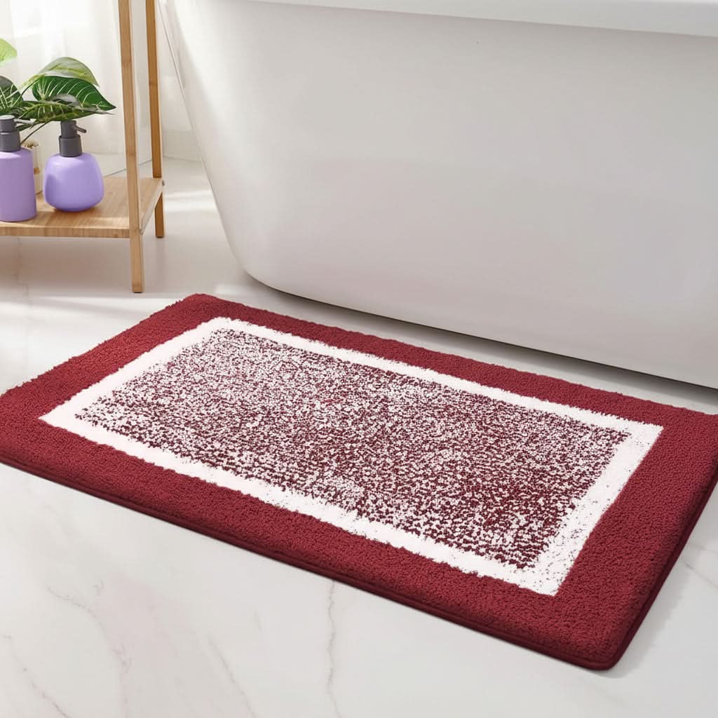 SOFTFOOT - Non-slip microfiber bath mat for soft, safe, and comfortable bathroom floors