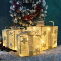 HOLLYVORA – 3-Piece LED Christmas Decoration Set for Cozy Festive Ambience