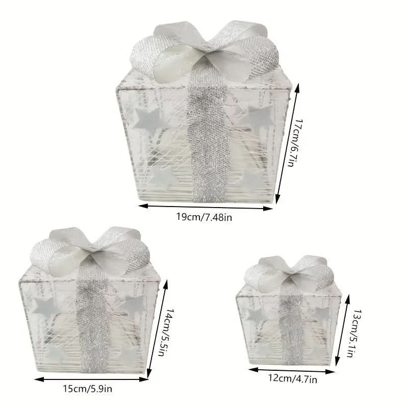 HOLLYVORA – 3-Piece LED Christmas Decoration Set for Cozy Festive Ambience