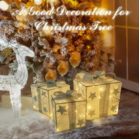HOLLYVORA – 3-Piece LED Christmas Decoration Set for Cozy Festive Ambience