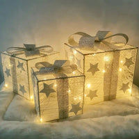 HOLLYVORA – 3-Piece LED Christmas Decoration Set for Cozy Festive Ambience