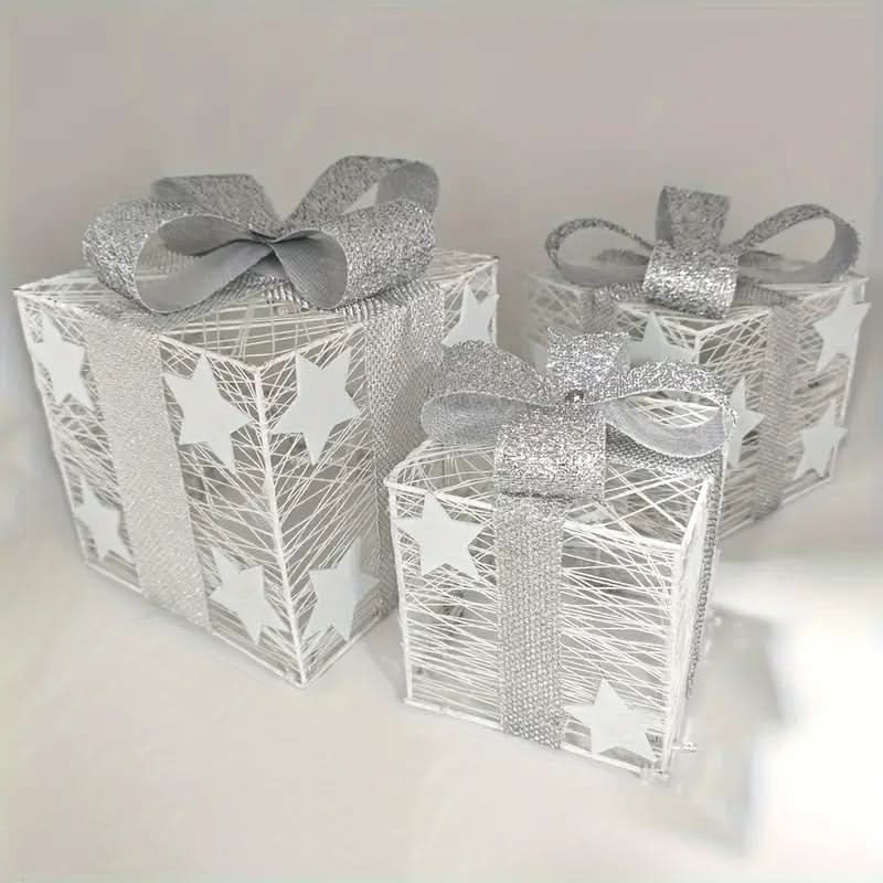 HOLLYVORA – 3-Piece LED Christmas Decoration Set for Cozy Festive Ambience