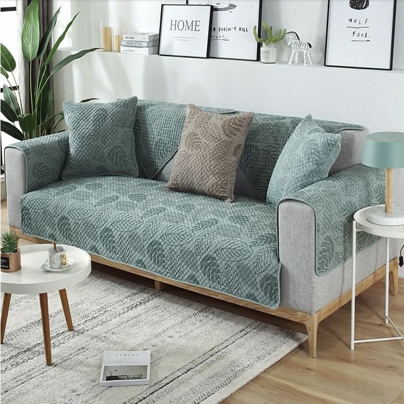 QUILAVORA – Quilted Jacquard Sofa Cover for Elegant Living Rooms