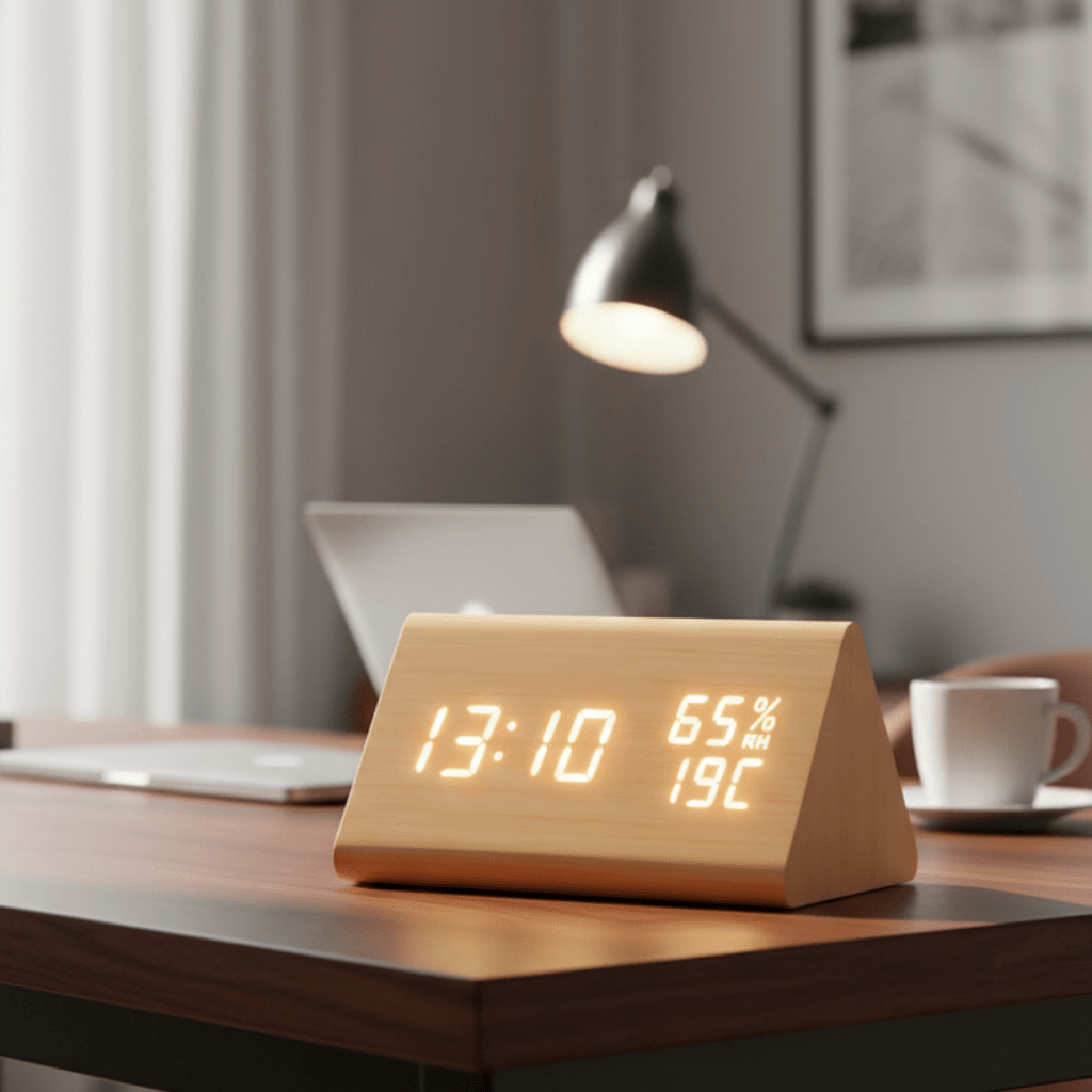 ECOCLOCK – Minimalist Digital Temperature Light Control Clock