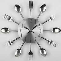 CULITICK – Orologio da parete a forma di posate per una cucina silenziosa e di carattere