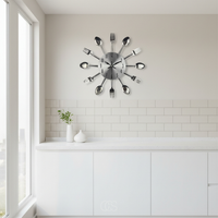 CULITICK – Orologio da parete a forma di posate per una cucina silenziosa e di carattere