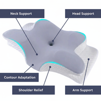 RESTOVA – Almohada cervical contorneada – Cojín ergonómico para soporte cervical y sueño