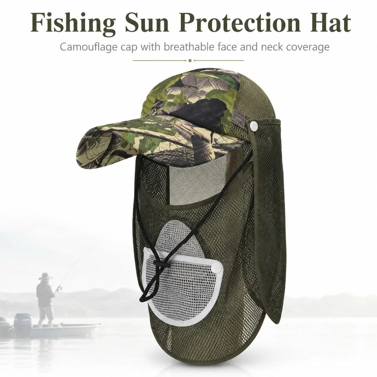 Outdoor Explorer - Breathable UV Protection Hat with Detachable Mask for Sun Protection 3