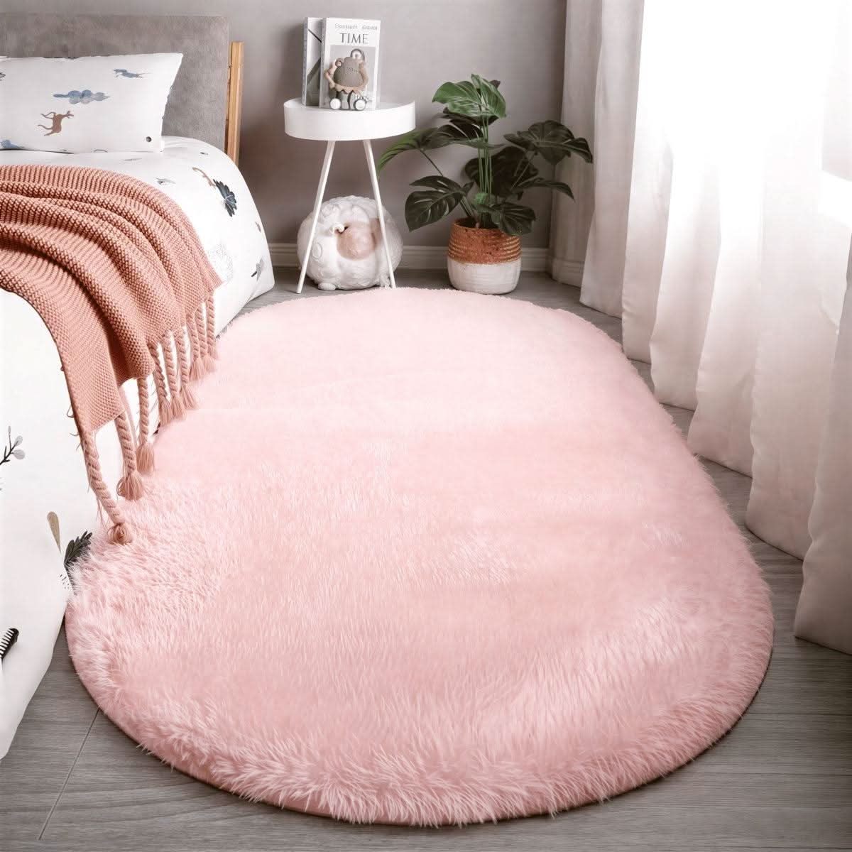 SOFTAVENORA – Alfombra ovalada antideslizante para un hogar confortable