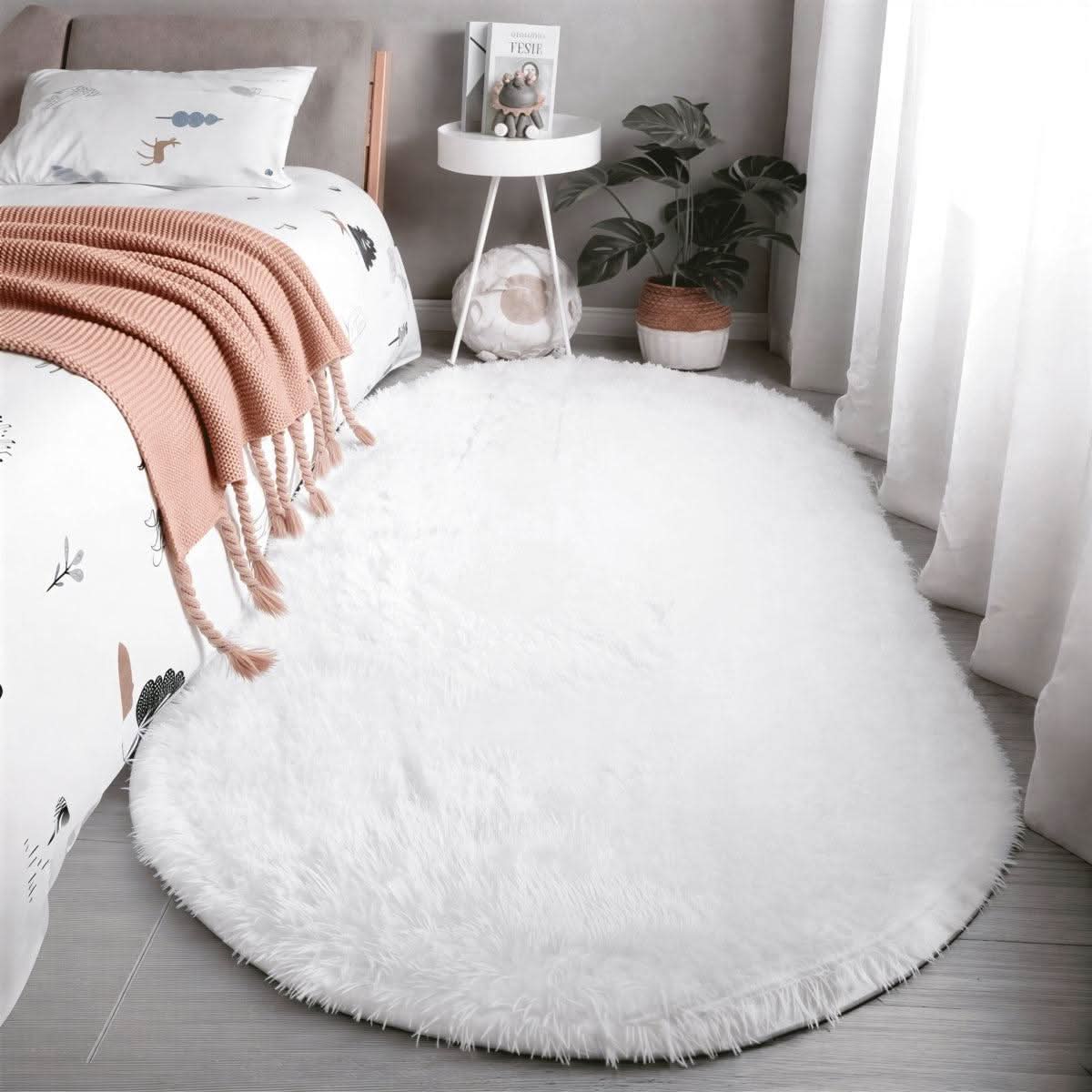 SOFTAVENORA – Alfombra ovalada antideslizante para un hogar confortable