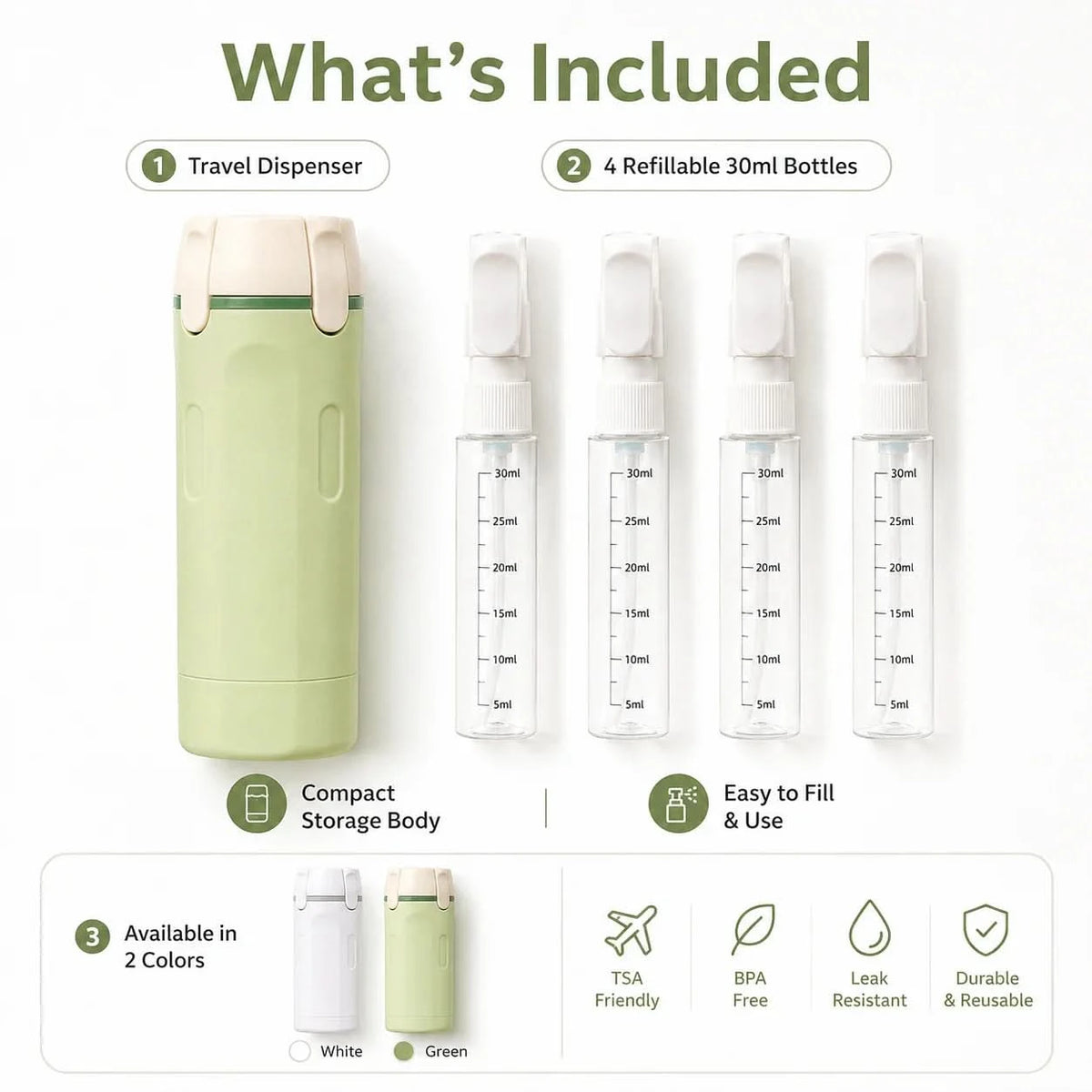 POURPOD – 4 in 1 Travel Bottle