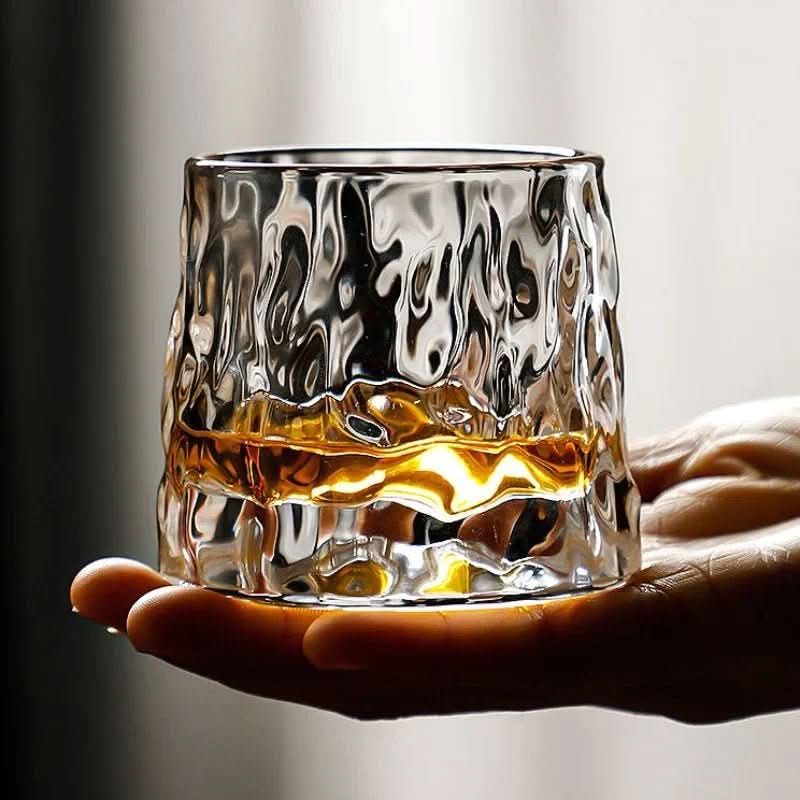 SPINSPIRIT – Set di bicchieri da whisky in cristallo rotanti