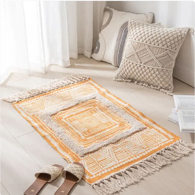 ZENMORAVIA – Tapis marocain bohème à franges pour des espaces chaleureux et accueillants