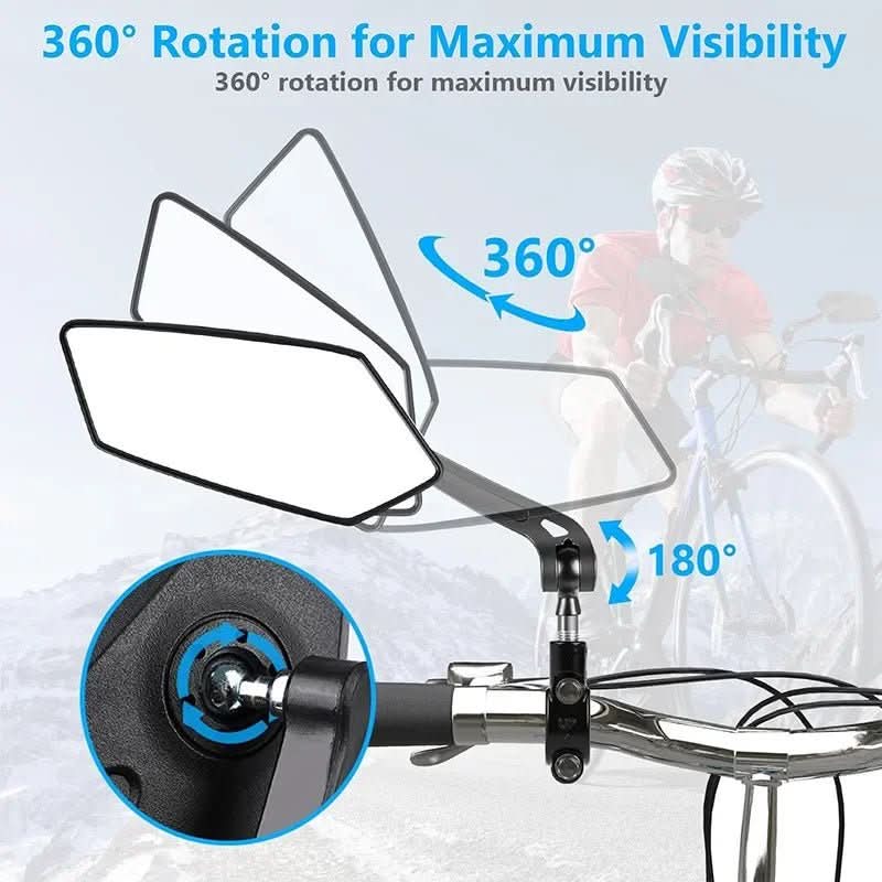 ROADSIGHT – Adjustable Wide-Angle Bicycle Rearview Mirror for Safer Riding