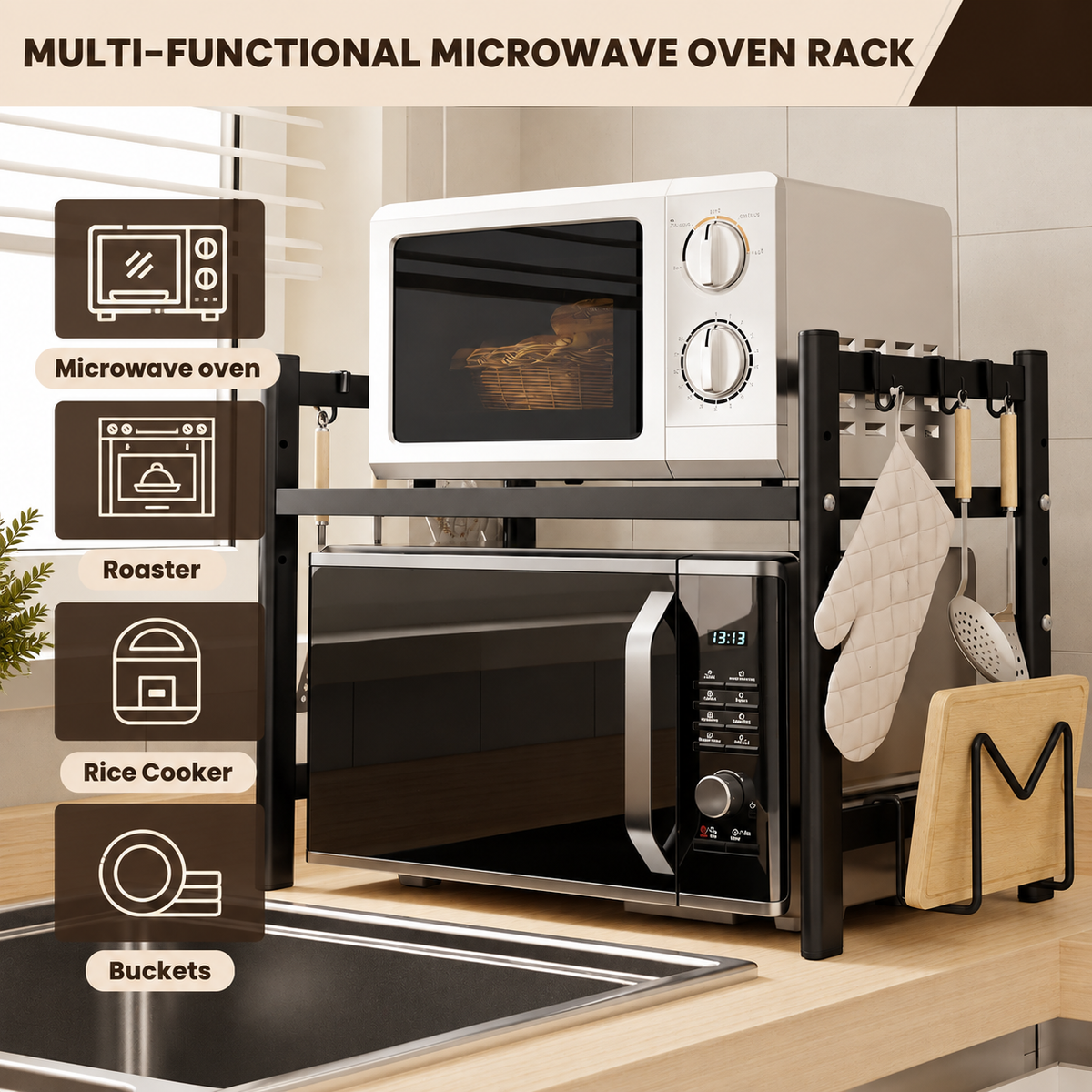 RACKMORIX – Expandable Kitchen Rack for Convenient Storage