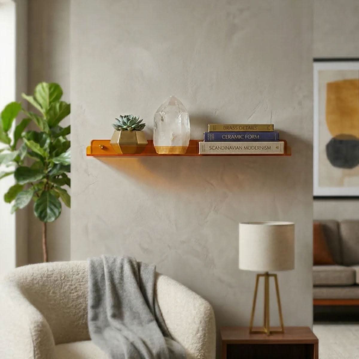 ORGAVENIXA – Retro Floating Wall Shelf for Effortless Space-Saving Storage