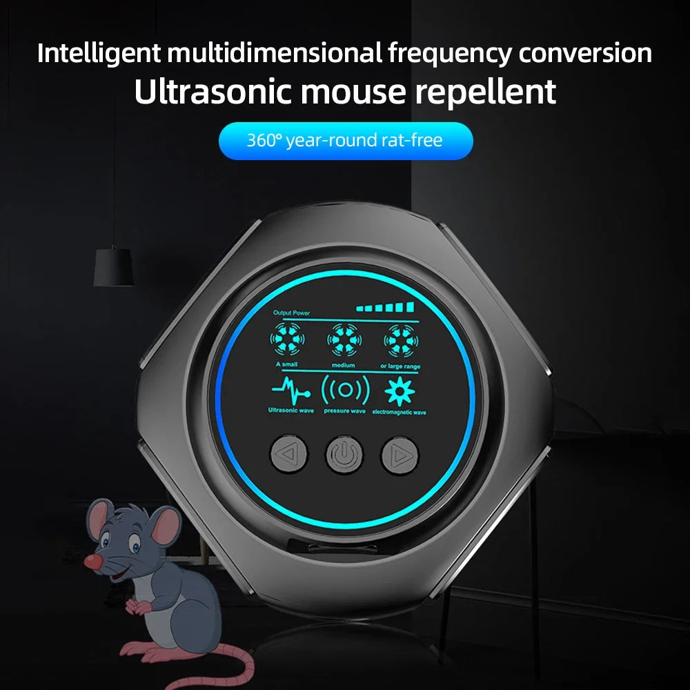 RODENTSHIELD – Ultrasonic Rodent Repeller for Silent 3200 m² Protection