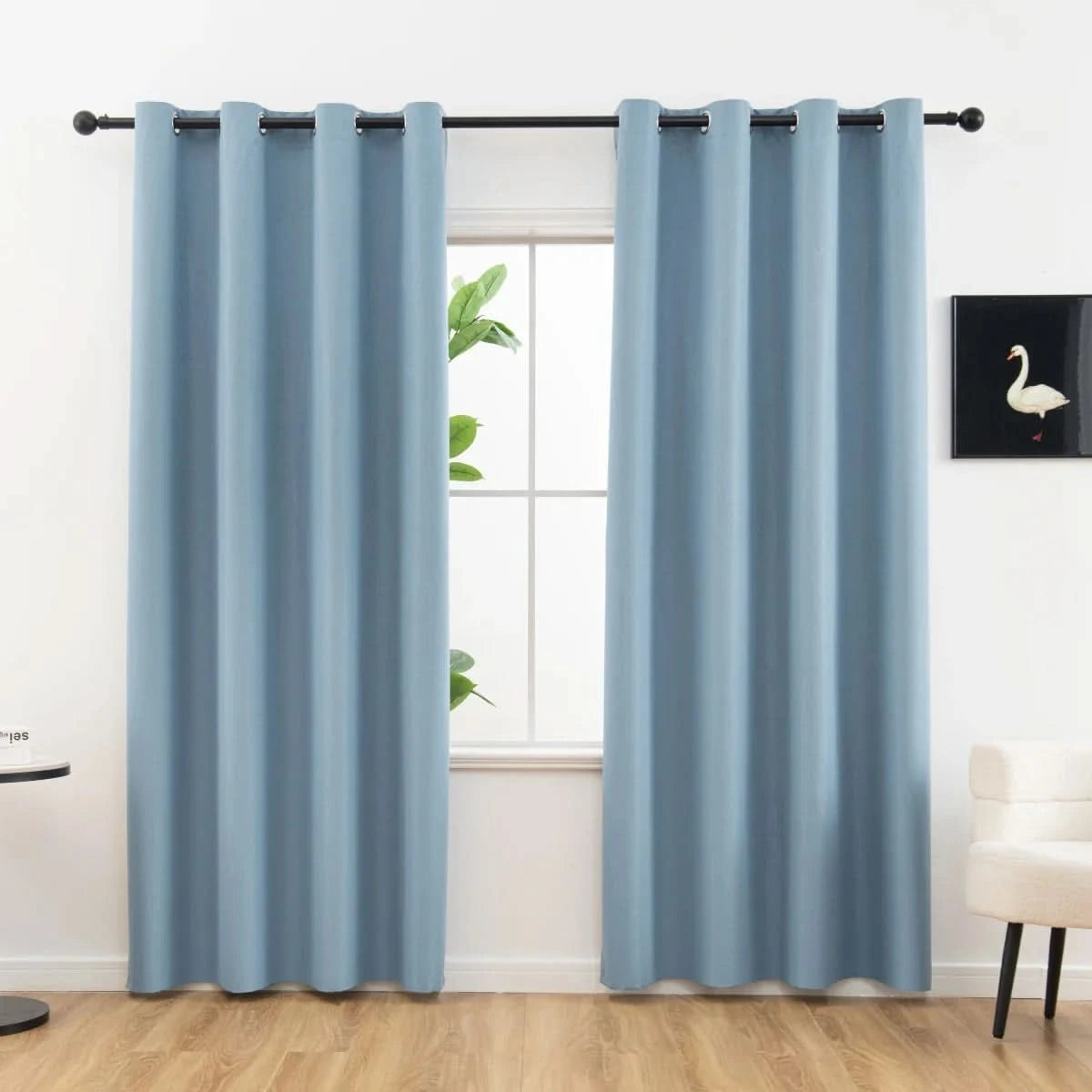 DARKLUX - Modern 100% blackout curtains with thermal coated lining for privacy and comfort