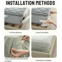 BEDGRIPORA – Attaches-draps de lit dissimulées pour une surface de couchage bien lisse