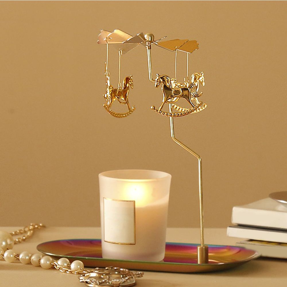 CHARMELVIA – Spinning Candle Holder for Romantic Evening Atmosphere