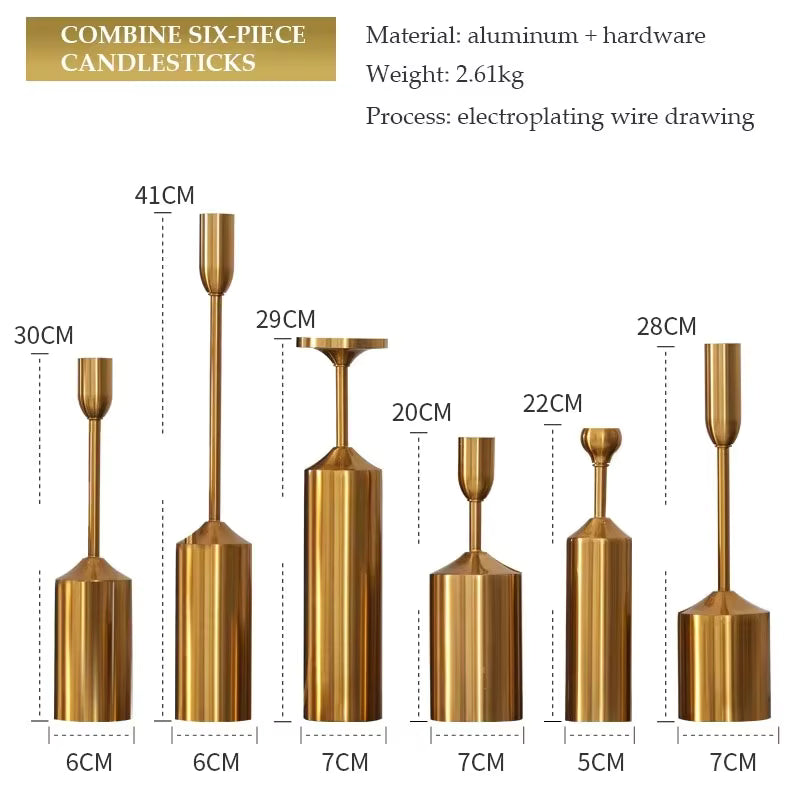 GILDEDGLOW – Gold Candlestick Set for Statement Ambience