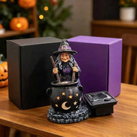 BREWFLARE – Halloween Witch Cauldron Solar Light for Eerie Seasonal Lighting