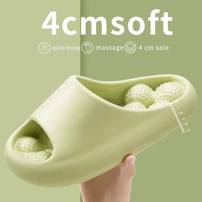 SOFTWAVE – Breathable Indoor Slippers with Massage Cushion Support