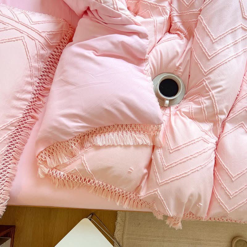 BEDORIXA – Tassel Bedding Set for Refined Bedroom Ambience