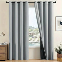 DARKLUX - Modern 100% blackout curtains with thermal coated lining for privacy and comfort