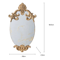 OVALISSA – Espejo de pared ovalado ornamentado para una decoración elegante y llamativa