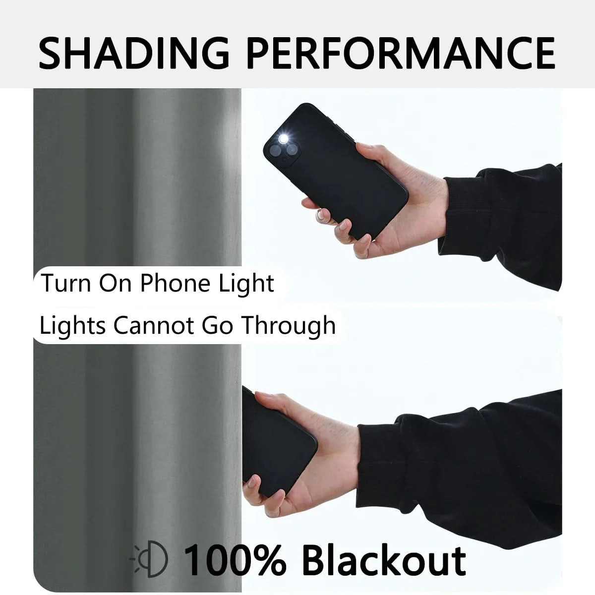 DARKLUX - Modern 100% blackout curtains with thermal coated lining for privacy and comfort