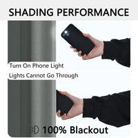 DARKLUX - Modern 100% blackout curtains with thermal coated lining for privacy and comfort