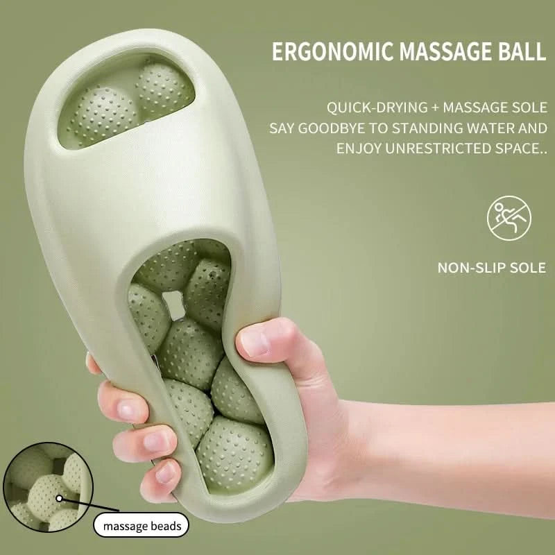 SOFTWAVE – Breathable Indoor Slippers with Massage Cushion Support