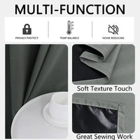 DARKLUX - Modern 100% blackout curtains with thermal coated lining for privacy and comfort