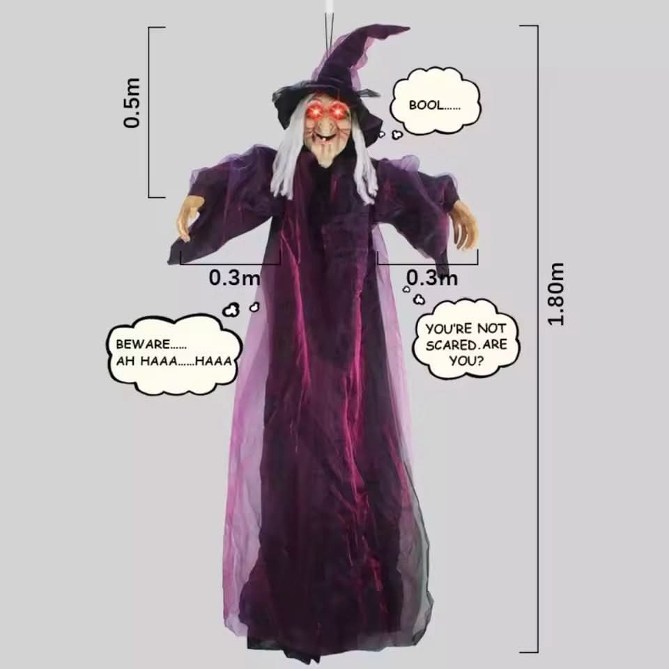 SPELLSHADE – Hanging Halloween Witch for Haunting Character