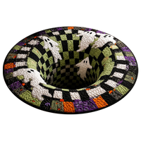 VOIDSPIRA - Alfombra de Halloween 3D con vórtice y profundidad espeluznante