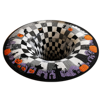 VOIDSPIRA - Alfombra de Halloween 3D con vórtice y profundidad espeluznante