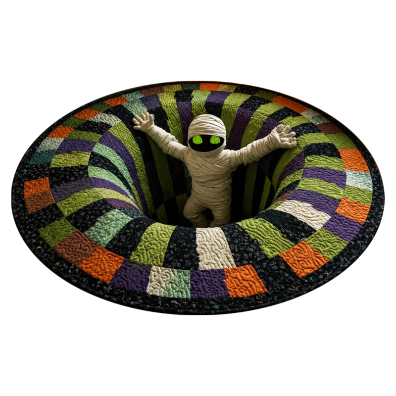 VOIDSPIRA - Alfombra de Halloween 3D con vórtice y profundidad espeluznante