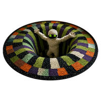 VOIDSPIRA - Alfombra de Halloween 3D con vórtice y profundidad espeluznante