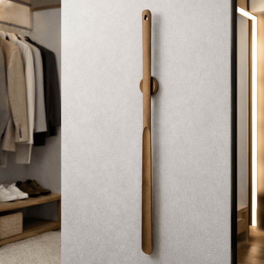 WOODSTEPPER – Chausse-pied en bois – Aide à chaussure ergonomique à long manche de 50 cm pour enfiler les chaussures sans se pencher et un confort quotidien