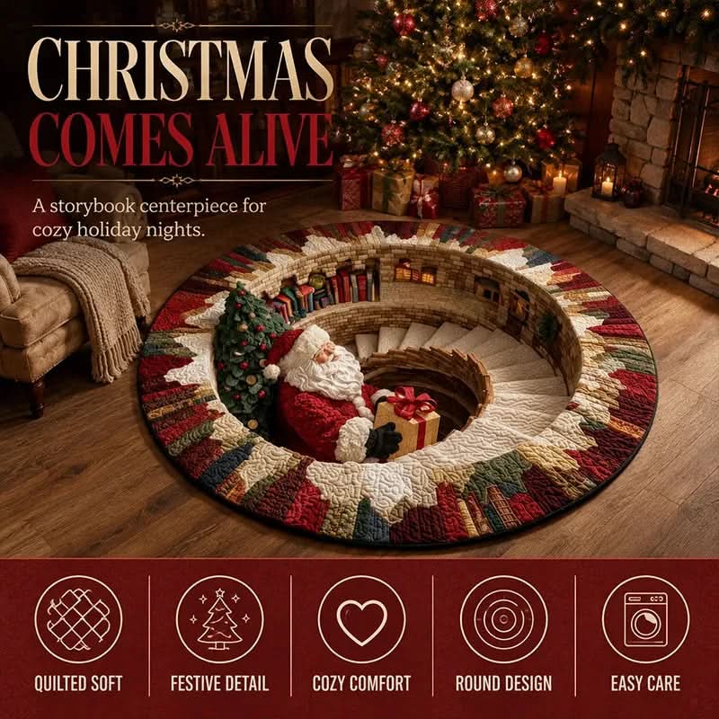 YULENORA – 3D Christmas Statement Rug for Magical Holiday Styling