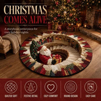 YULENORA – 3D Christmas Statement Rug for Magical Holiday Styling