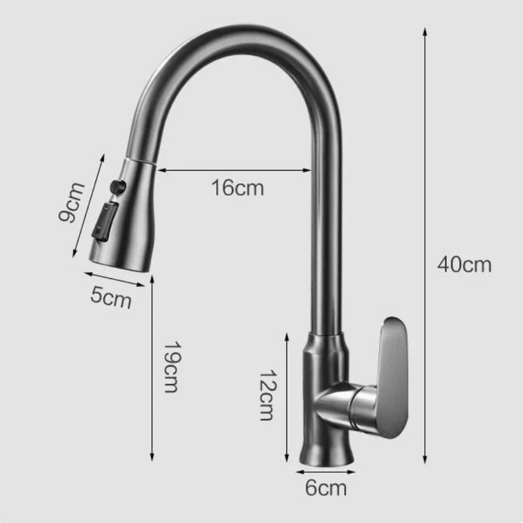 SINKOVA – Rubinetto da cucina estraibile per pulizie quotidiane comode