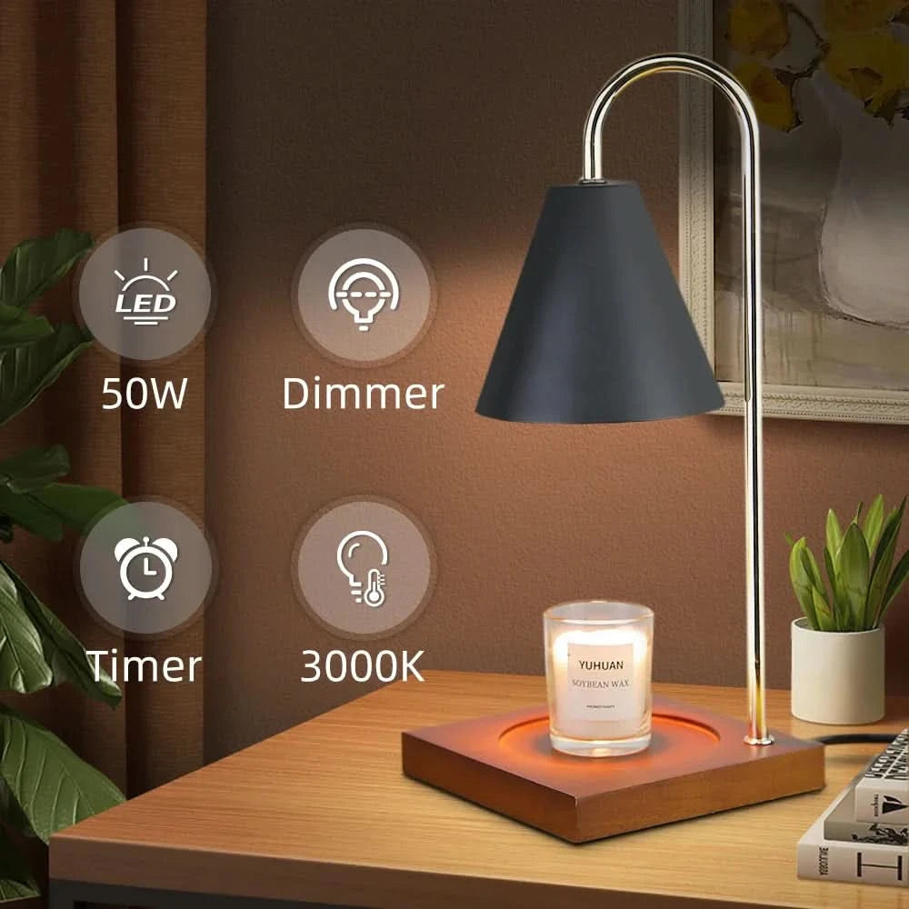 EMBERDIAL – Lámpara calentadora de velas con temporizador para una luz acogedora
