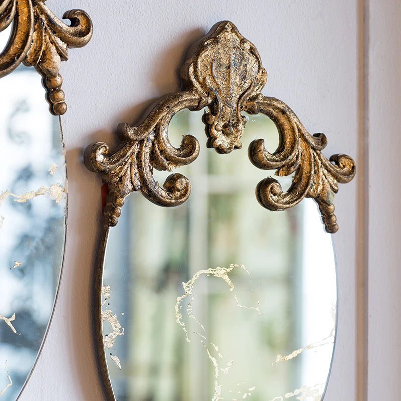 OVALISSA – Espejo de pared ovalado ornamentado para una decoración elegante y llamativa