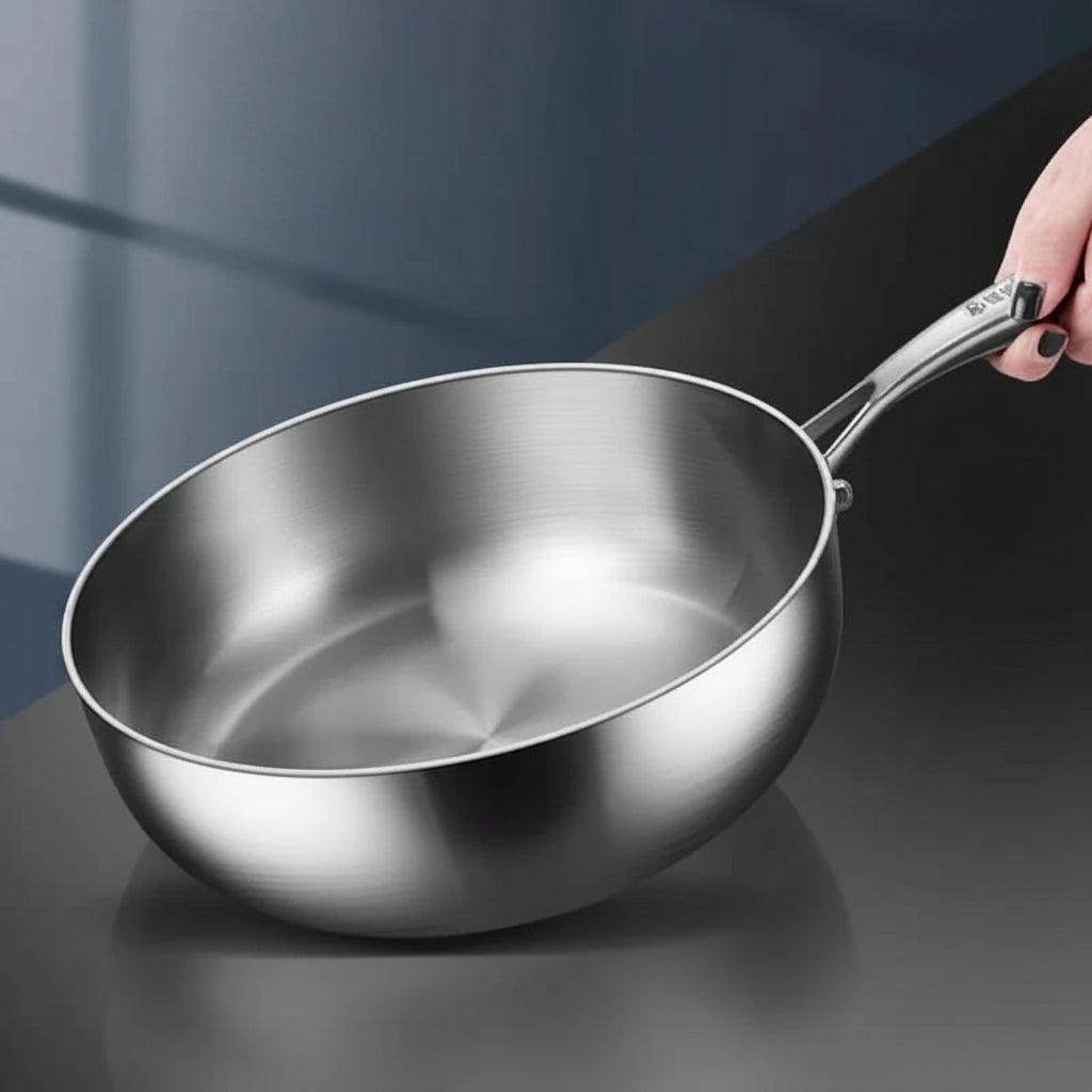 SIZZLEHAVEN – Poêle en acier inoxydable pour une cuisine audacieuse et polyvalente