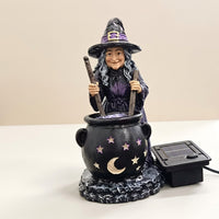 BREWFLARE – Halloween Witch Cauldron Solar Light for Eerie Seasonal Lighting