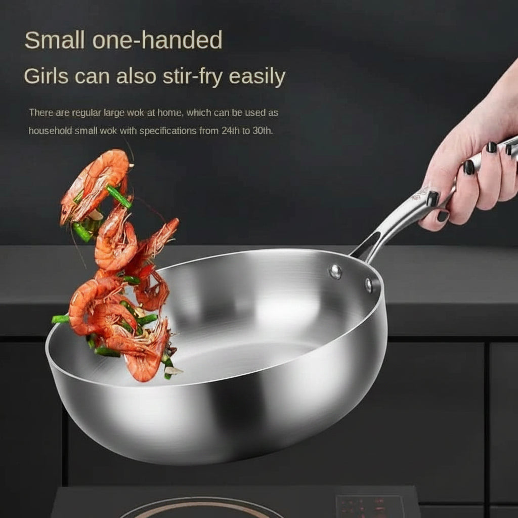 SIZZLEHAVEN – Poêle en acier inoxydable pour une cuisine audacieuse et polyvalente