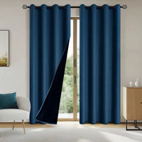 DARKLUX - Modern 100% blackout curtains with thermal coated lining for privacy and comfort