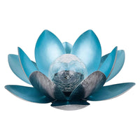 AURAPETAL - Solar lotus lamp with soft amber glow for elegant outdoor garden and patio ambiance